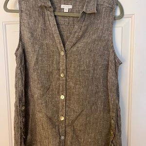 JJill Linen sleeveless blouse